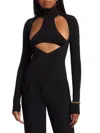 LAQUAN SMITH WOMEN'S CUT OUT TURTLENECK TOP