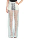 Laquan Smith Women's Wide-leg Lace Pajama Pants In Baby Blue