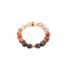 Lara Ari Women's Gold / Neutrals / Brown Agate Natural Stone Bracelet In Multi