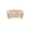 Lara Ari Women's Neutrals Plush Fur Corset – Lace-up Strapless Crop Top