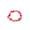 Lara Ari Women's Pink Agate Natural Stone Bracelet In Pink
