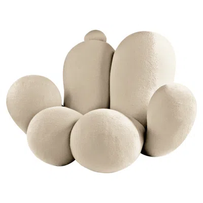 Pre-owned Lara Bohinc Big Girl Armchair, Cream Boucle, Modern Organic Sculptural In White