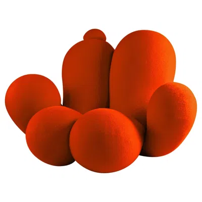 Pre-owned Lara Bohinc Big Girl Armchair, Orange Velvet, Modern Sculptural Organic