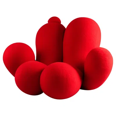 Pre-owned Lara Bohinc Big Girl Chair, Red Boucle, Modern Sculptural Organic Armchair