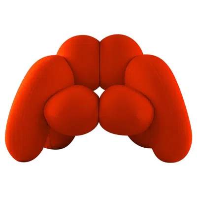Pre-owned Lara Bohinc Derrière Armchair, Orange Velvet, Modern Sculptural Organic Shape