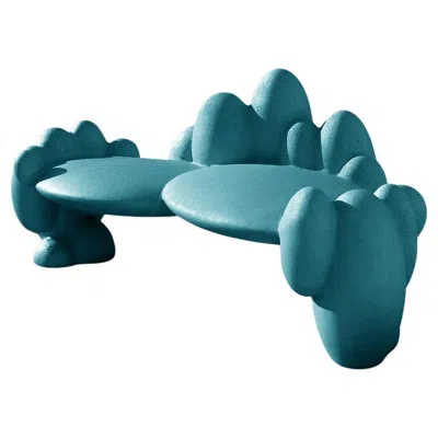 Pre-owned Lara Bohinc Friends Small Bench By , Turquoise Blue Coloured Cork, Outdoor Garden