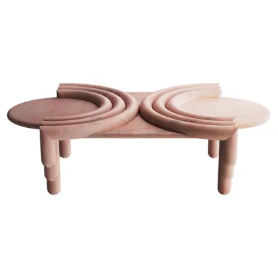 Pre-owned Lara Bohinc Kipferl Coffee Table, Sculptural, Modern, Pink Marble