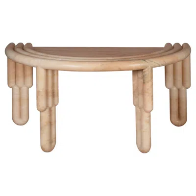 Pre-owned Lara Bohinc Kipferl Desk, Sculptural, Modern, Rounded, Pink Marble