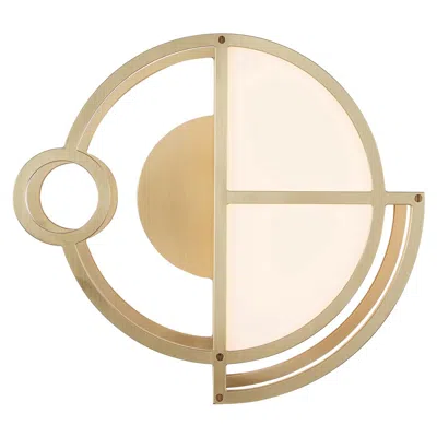 Pre-owned Lara Bohinc Moonrise Sconce Small, Brushed Brass By  In Sand