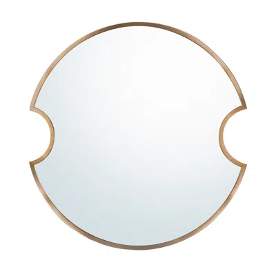 Pre-owned Lara Bohinc Planetaria Single Mirror, Oxydised Brush Brass And Mirrored Glass By  In Gray
