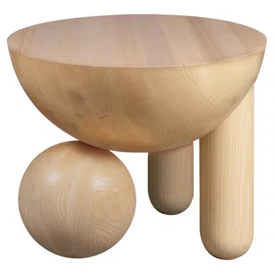 Pre-owned Lara Bohinc Profiterole Small Coffee Table By  In Natural Finish Wood, In Stock In Brown