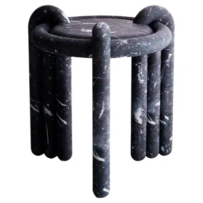Pre-owned Lara Bohinc Sculptural Kipferl Occasional Side Table In Black Marble