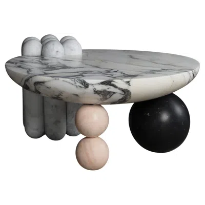 Pre-owned Lara Bohinc Sculptural Patisserie Coffee Table By  In Mixed Marble, In Stock In Gold
