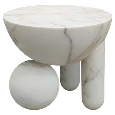 Pre-owned Lara Bohinc Sculptural Profiterole Small Coffee Table In White Marble By