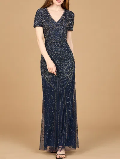 Lara Dresses 28864 Long Lace Formal Evening Dress In Blue