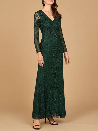 Lara Dresses 28888 Formal Long Beaded Evening Dress In Green