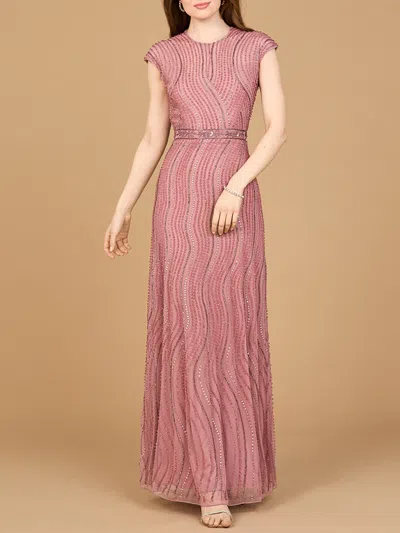 Lara Dresses 28898 Beaded Long Formal Evening Dress In Pink
