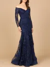 Lara Dresses 28977 Long Mermaid Beaded Formal Dress In Blue