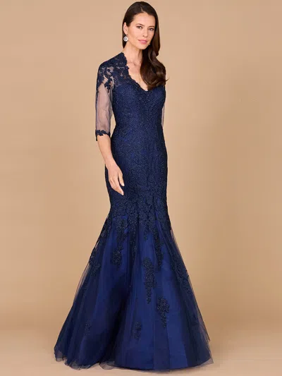 Lara Dresses 29019 Long Mermaid Formal Evening Dress In Blue