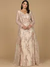 Lara Dresses 29046 Long Sleeve Formal Lace Overskirt Evening Dress In Gold