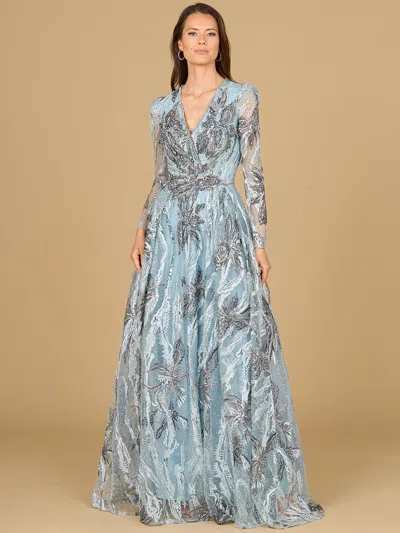 Lara Dresses 29147 Long Sleeve Mother Of The Bride Formal Dress In Blue