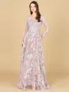 Lara Dresses 29148 Mother Of The Bride Long Sleeve Formal Dress In Pink