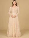 Lara Dresses 29149 Long Beaded Mother Of The Bride Formal Dress In Gold