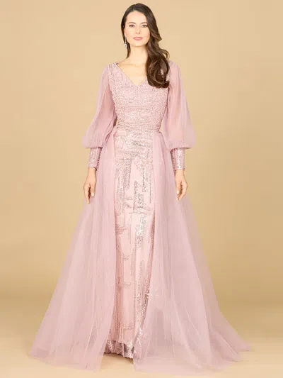 Lara Dresses 29158 Mothe Of The Bride Formal Overskirt Evening Gown In Pink