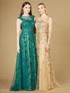 Lara Dresses 29250 Long Cap Sleeve Evening Gown In Multi