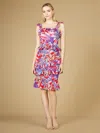 Lara Dresses 29267 Sleeveless Printed Cocktail Dress In Multi