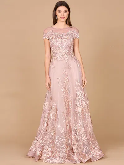 Lara Dresses 29619 Long Floral Print Formal Evening Dress In Pink