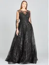 Lara Dresses 29761 High Neck Long Sleeve Evening Gown In Black
