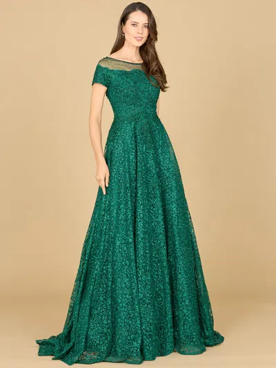 Lara Dresses 29765 Long Lace Ball Gown Formal Evening Dress In Green