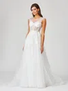 Lara Dresses 51044 Long Lace Wedding Dress In White