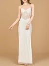 Lara Dresses 51189 Long Prom Beaded Evening Dress In White