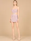 Lara Dresses 9966 Homecoming Short Beaded Cocktail Dress In Pink