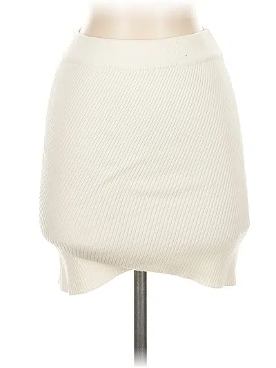 Pre-owned Lara Knit Casual Skirt In White