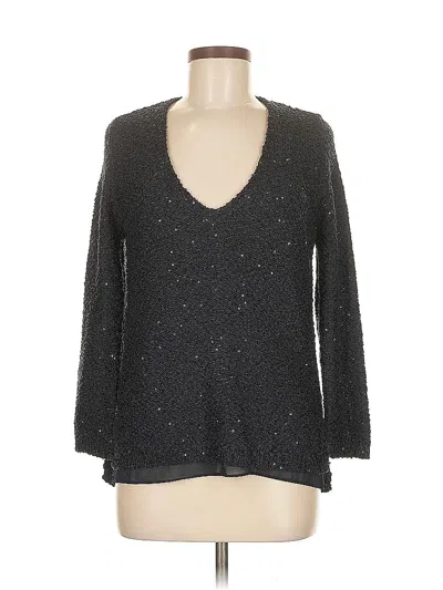 Pre-owned Lara Knit Pullover Sweater In Black