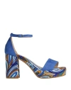 Lara May Woman Sandals Bright Blue Size 8 Leather