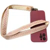 Lara Moti Pink And Cream Rhombus Strap For Movile Phone In Pink