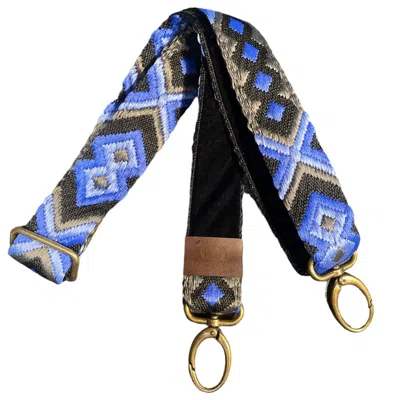Lara Moti Women's Black And Blue Maya Bag Strap