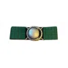 Lara Moti Women's Golf Green Elastic Belt In Green