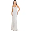 Lara New York Beaded Spaghetti Strap Mermaid Gown In Ivory