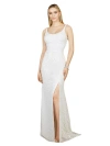 Lara New York Bridal Beaded Gown With Slit In Ivory