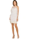 Lara New York Bridal Cocktail Dress With Feathers In Ivory
