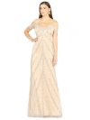 Lara New York Candy Beaded Prom Gown In Nudesilver