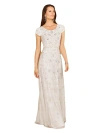 Lara New York Cap Sleeve Beaded Bridal Gown In Ivory
