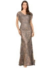 Lara New York Cap Sleeve Mermaid V-neck Gown In Gray