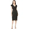 Lara New York Cap Sleeve Midi Gown In Black