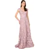 Lara New York Cap Sleeves, A-line Dress With Feathers In Lilac
